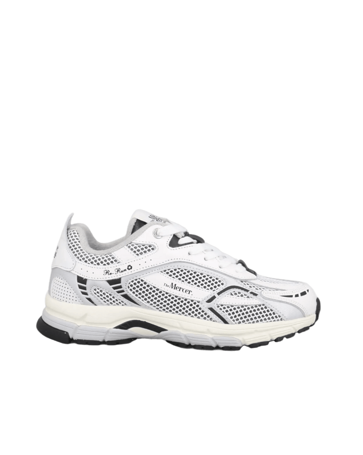 MERCER - Sneakers Re - Run White Silver Blanc/Noir - Lothaire
