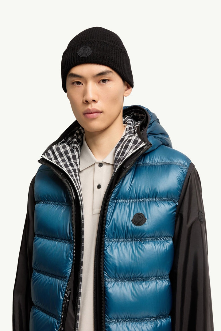 MONCLER – Bonnet en cachemire mélangé à logo Noir - Lothaire