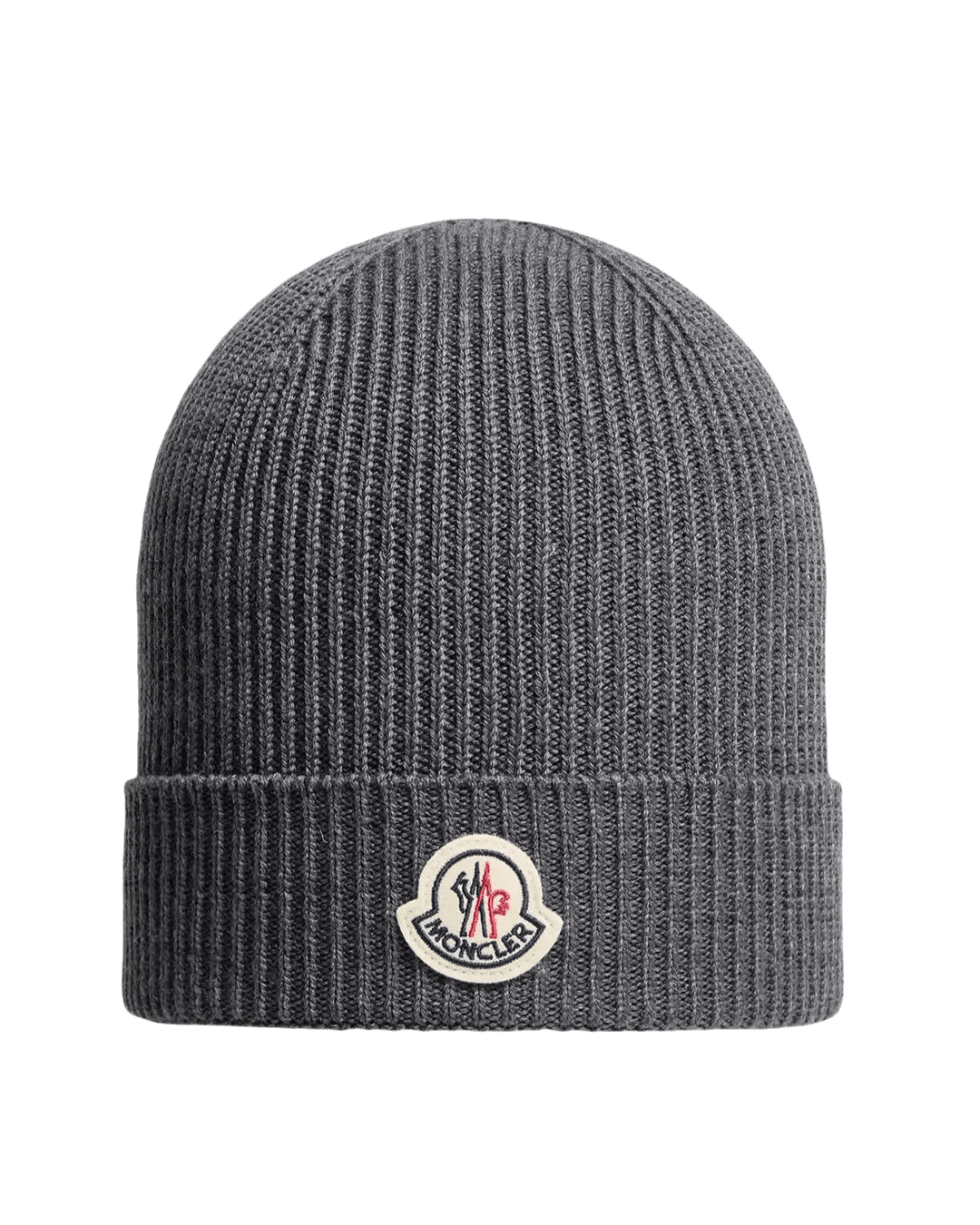 MONCLER - Bonnet en laine gris charcoal - Lothaire