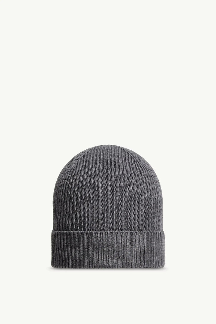 MONCLER - Bonnet en laine gris charcoal - Lothaire