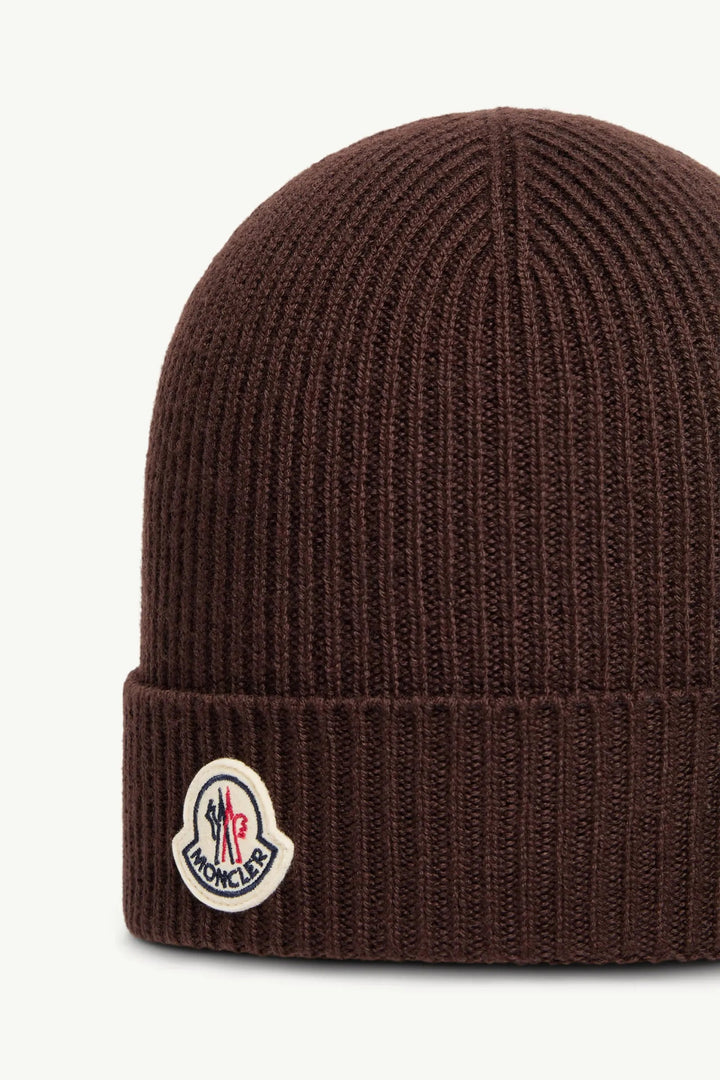 MONCLER - Bonnet en laine marron - Lothaire