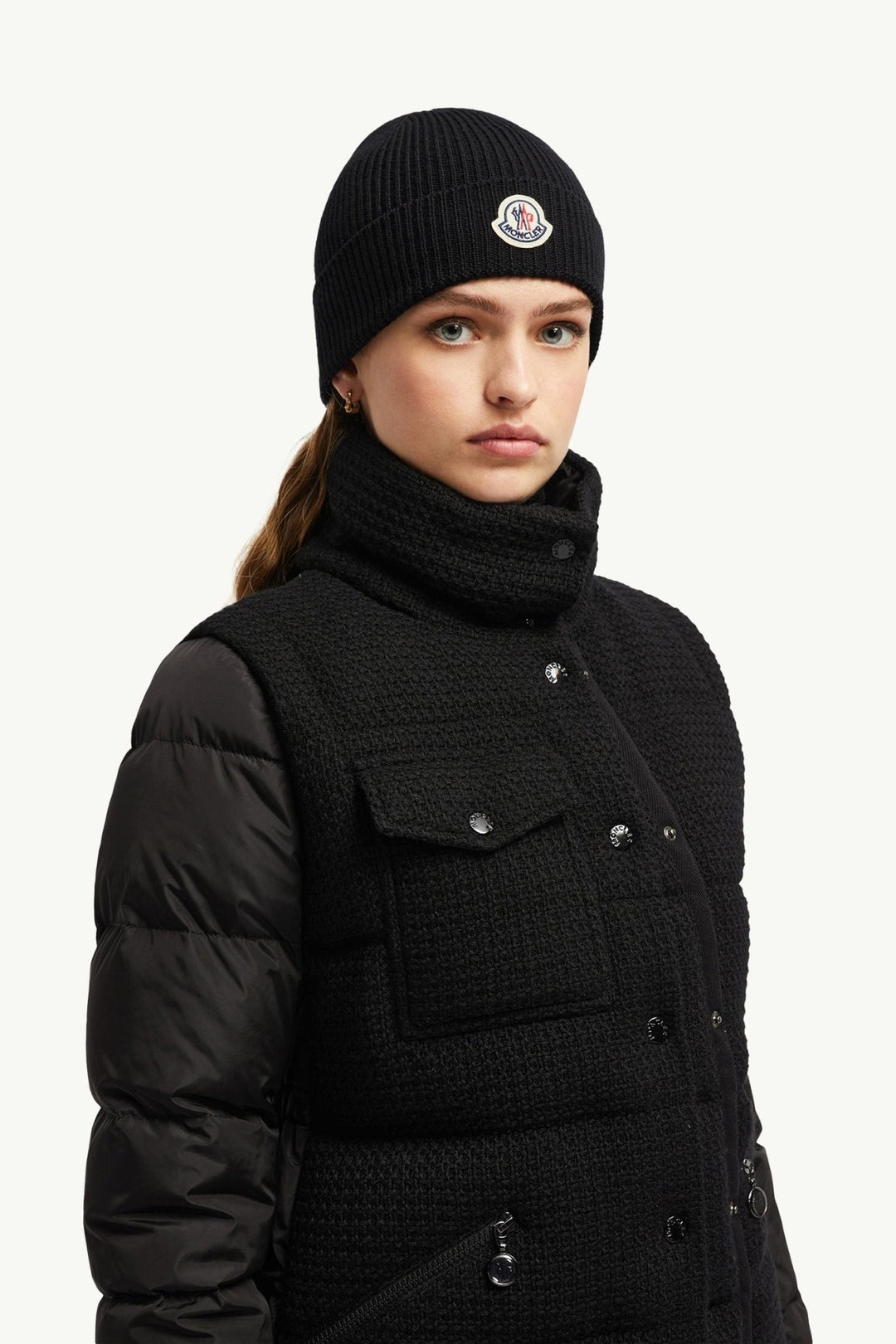 MONCLER - Bonnet en laine vierge Noir - Lothaire