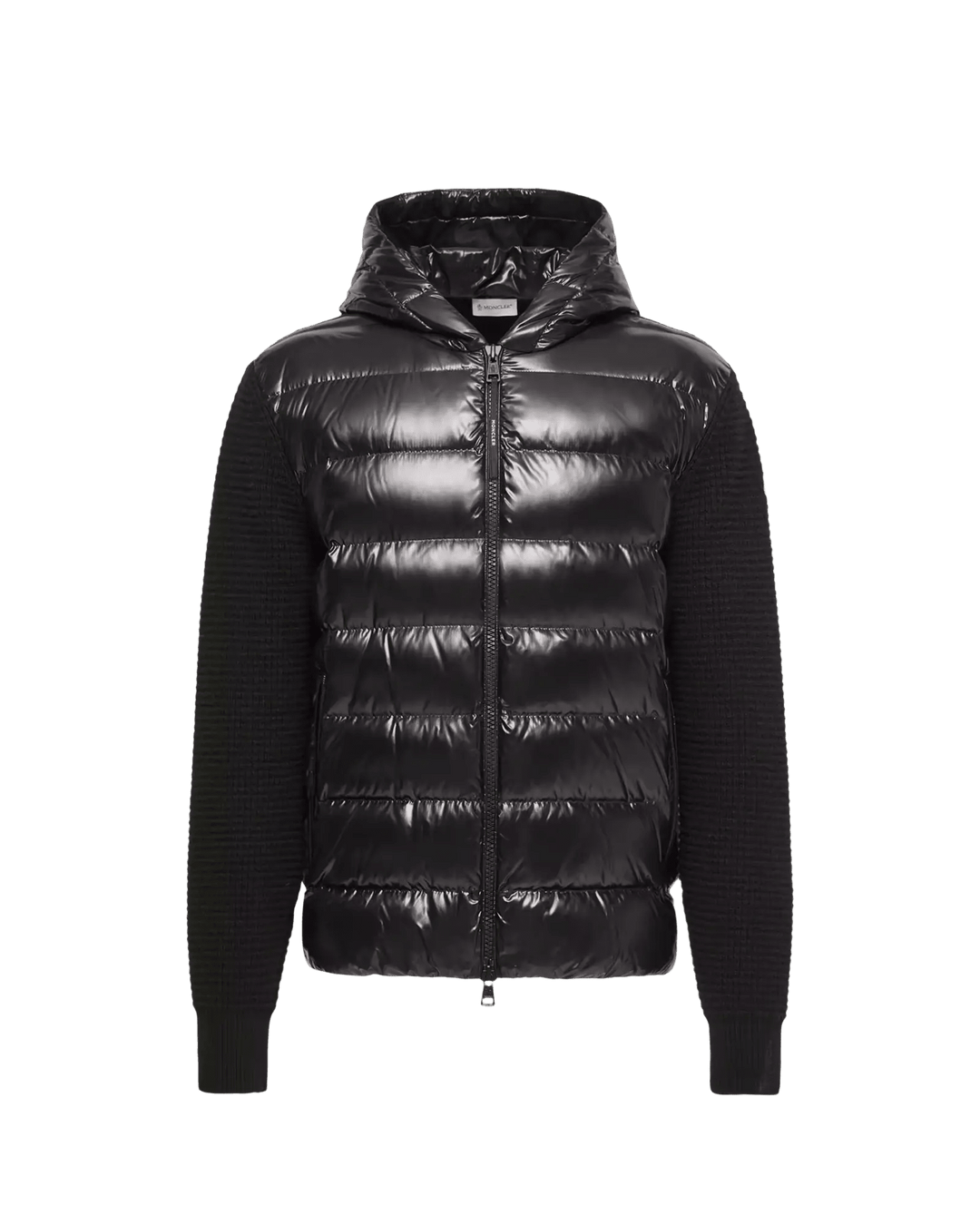 MONCLER - Cardigan matelassé zippé en laine et cachemire Noir - Lothaire