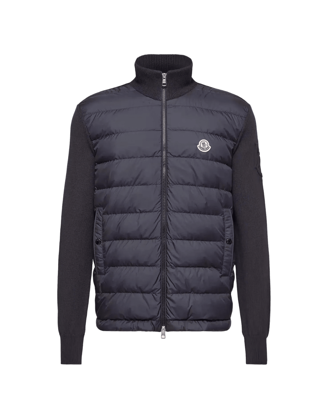 MONCLER - Cardigan zippé en coton matelassé Dark Blue - Lothaire