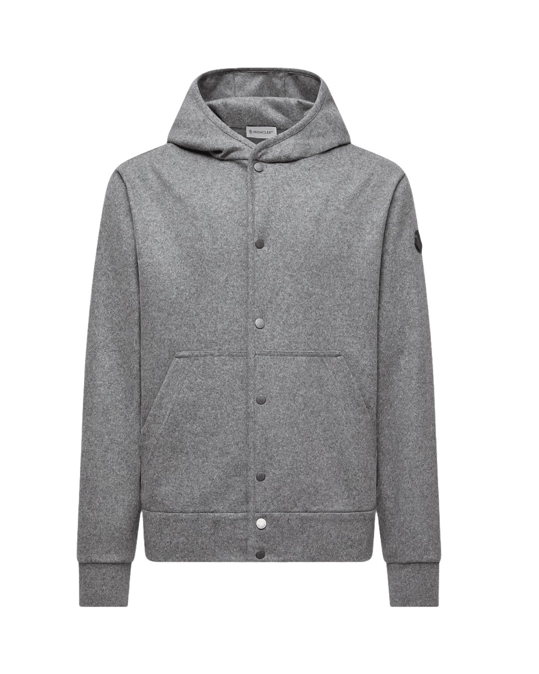MONCLER - Cardigan zippé en laine mélangée gris - Lothaire