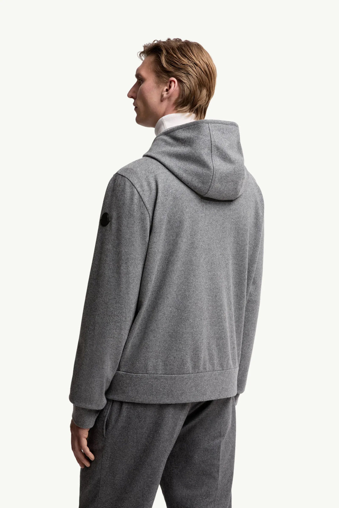 MONCLER - Cardigan zippé en laine mélangée gris - Lothaire