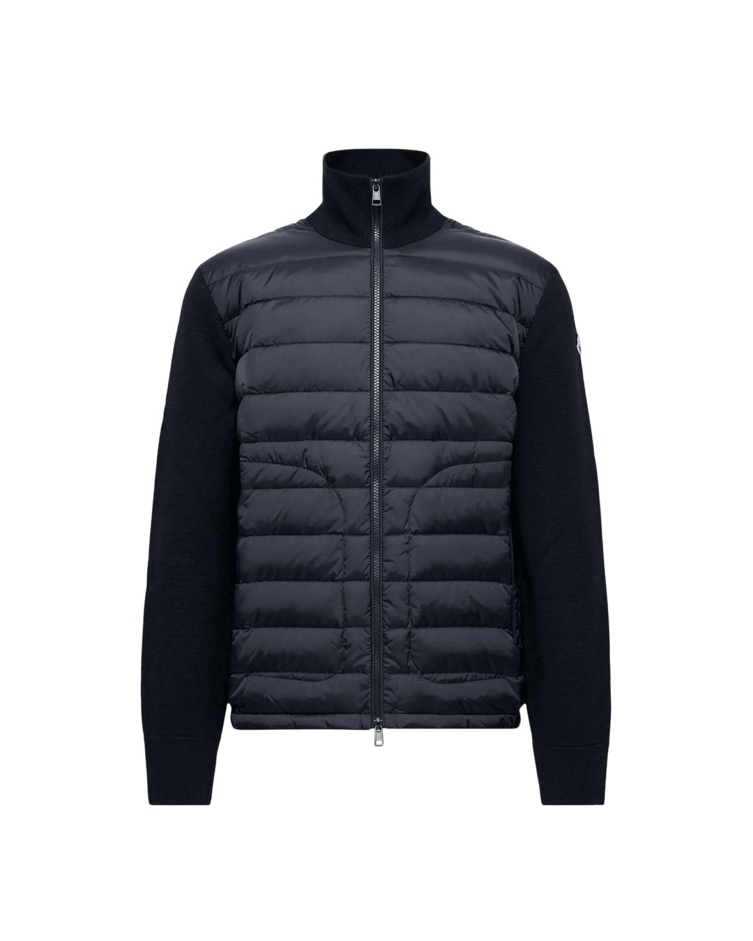 MONCLER – Cardigan zippé matelassé Bleu marine - Lothaire