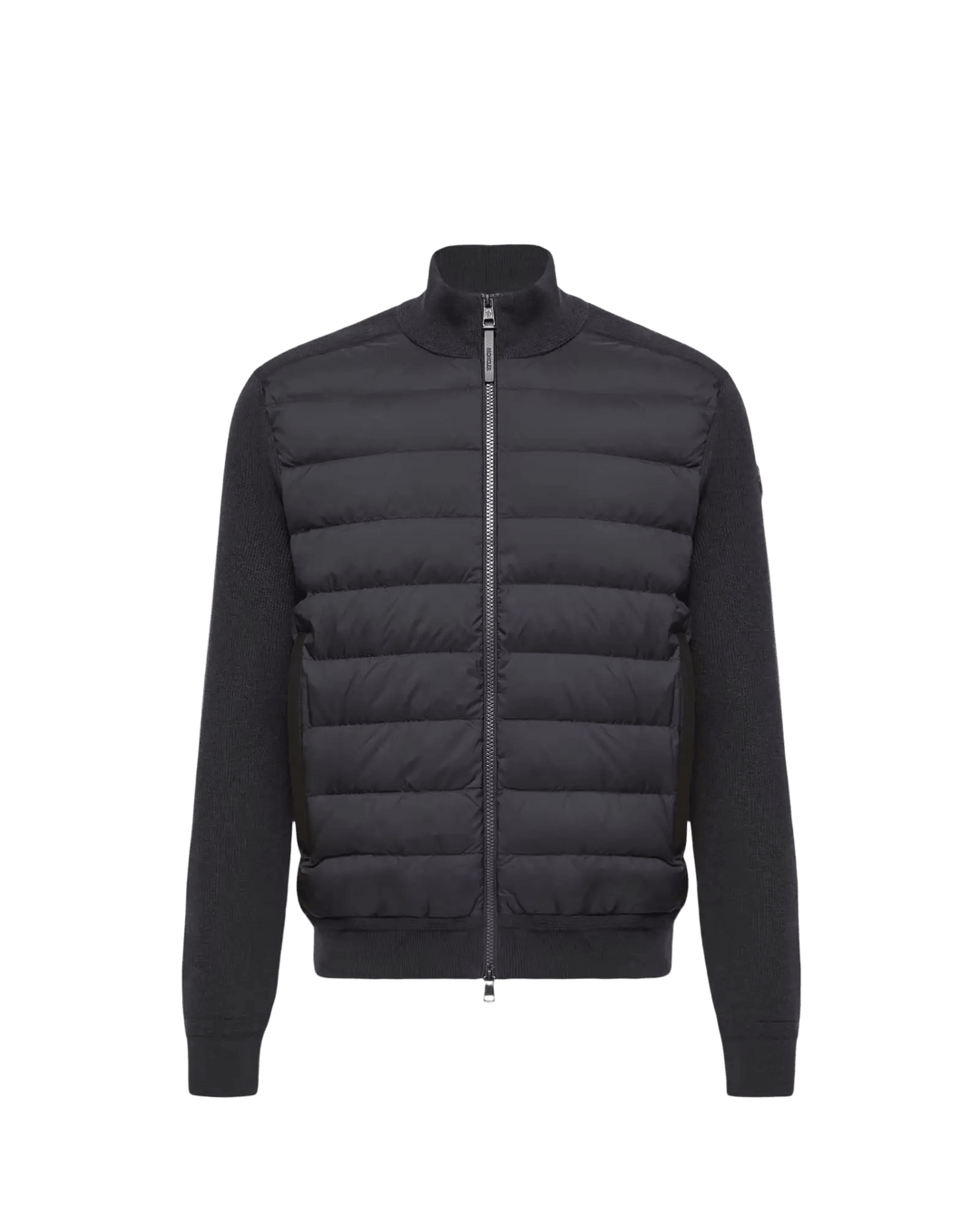 MONCLER - Cardigan zippé matelassé en laine et cachemire Bleu marine - Lothaire
