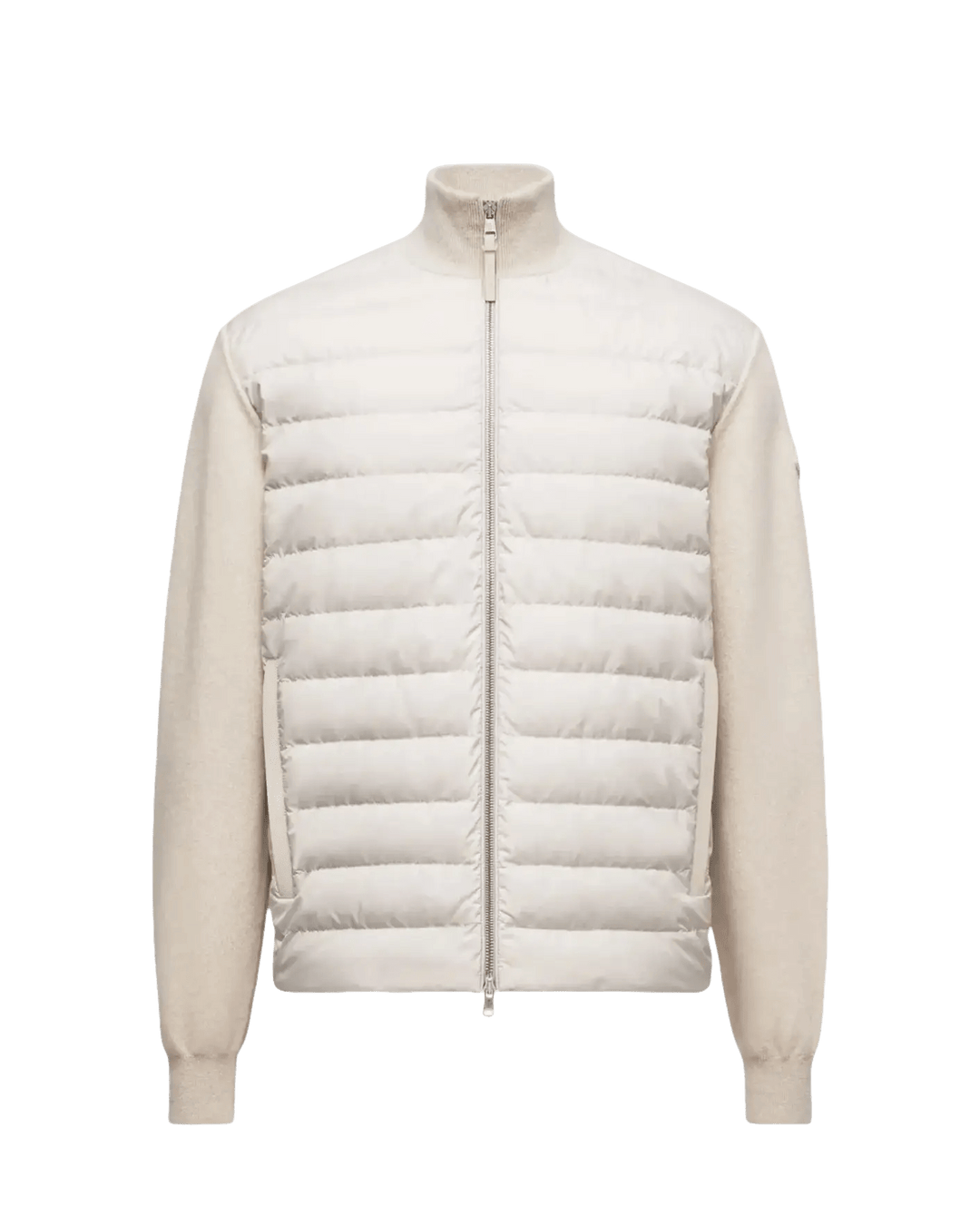 MONCLER - Cardigan zippé matelassé en laine et cachemire écru - Lothaire
