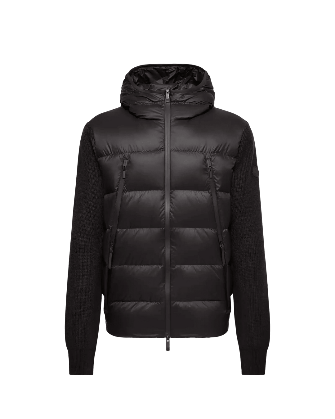 MONCLER - Cardigan zippé matelassé en laine Noir - Lothaire