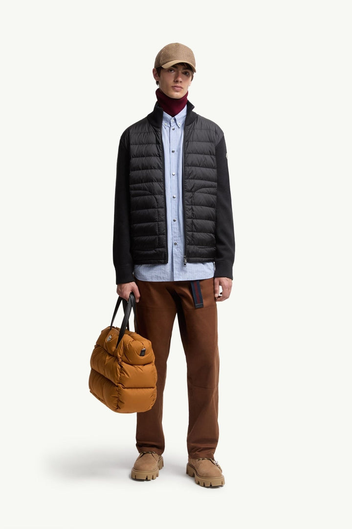 MONCLER – Cardigan zippé matelassé Noir - Lothaire