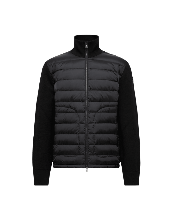 MONCLER – Cardigan zippé matelassé Noir - Lothaire