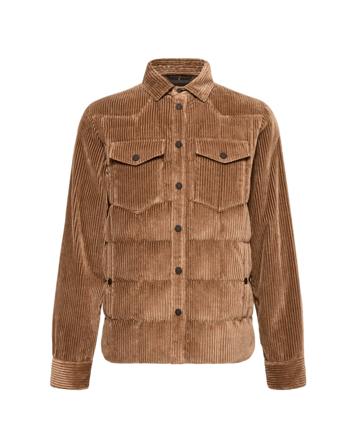 MONCLER - Doudoune-chemise Gelt côtelée Marron - Lothaire