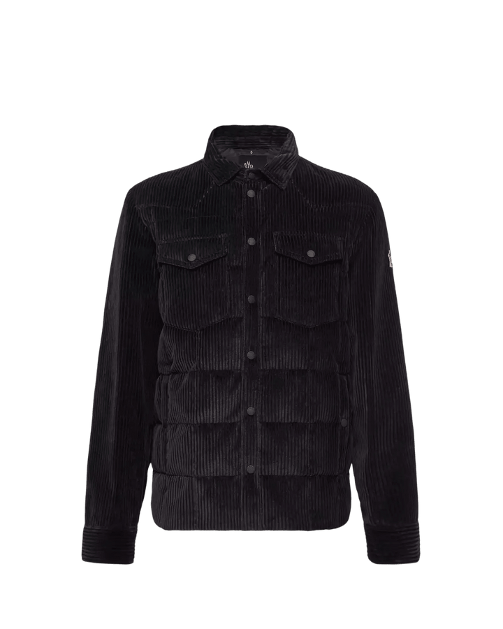 MONCLER - Doudoune-Chemise Gelt en Velours Côtelé Bleu Marine - Lothaire