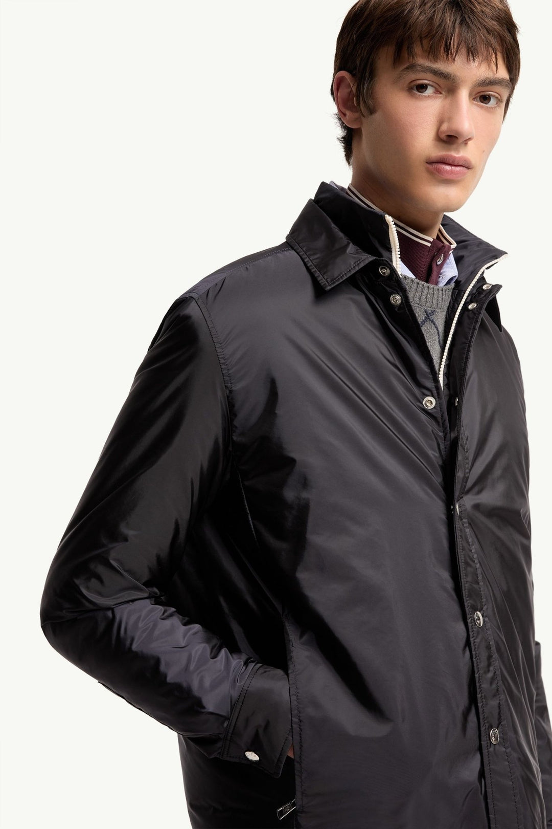 MONCLER – Doudoune-chemise Meridelle Bleu marine - Lothaire