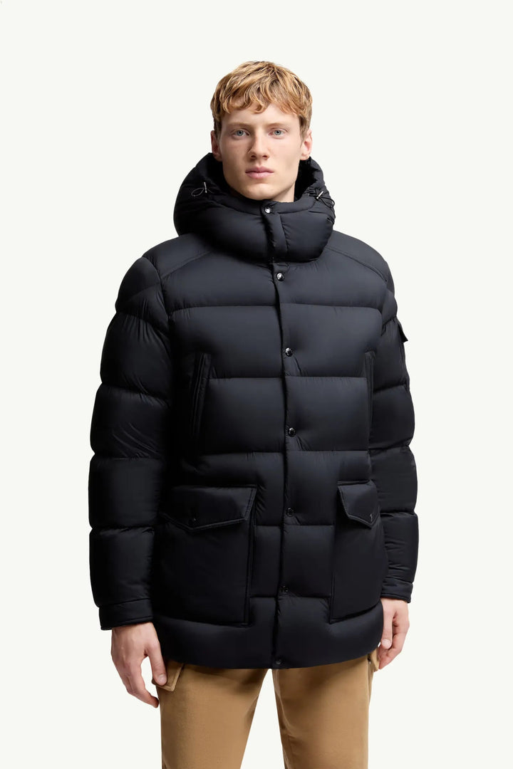 MONCLER - Doudoune courte à capuche Bretagne bleu - Lothaire