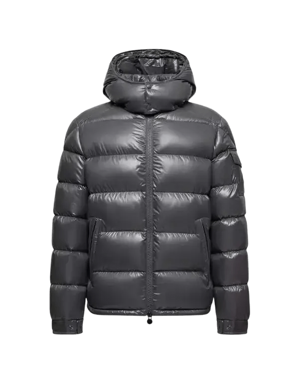 MONCLER - Doudoune courte à capuche Maya gris charcoal - Lothaire