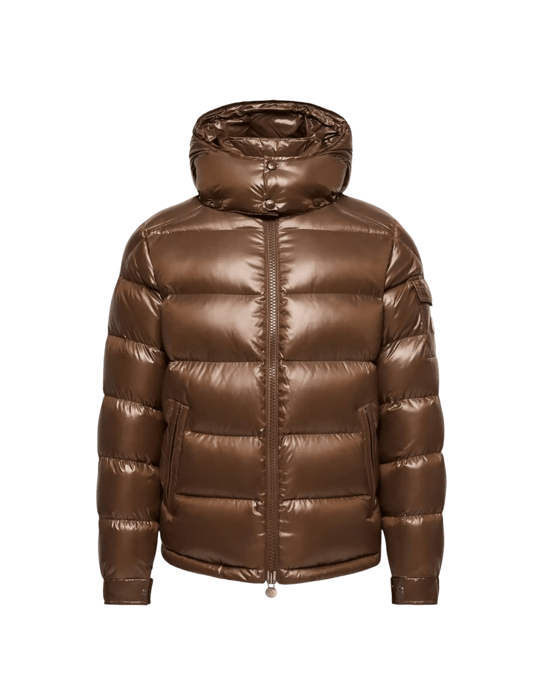 MONCLER - Doudoune courte à capuche Moncler Maya Marron - Lothaire