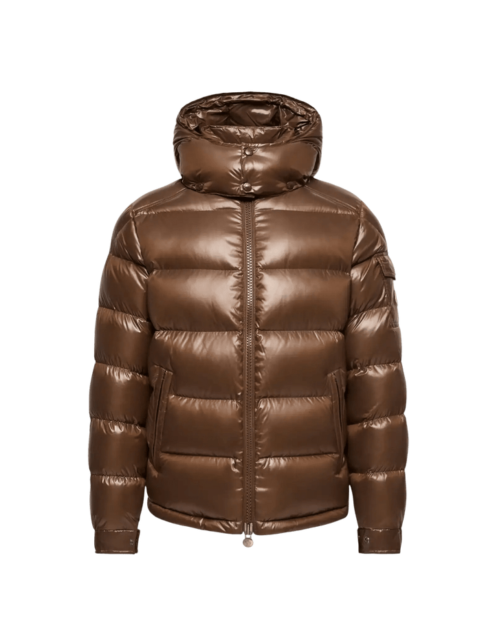 MONCLER - Doudoune courte à capuche Moncler Maya Marron - Lothaire