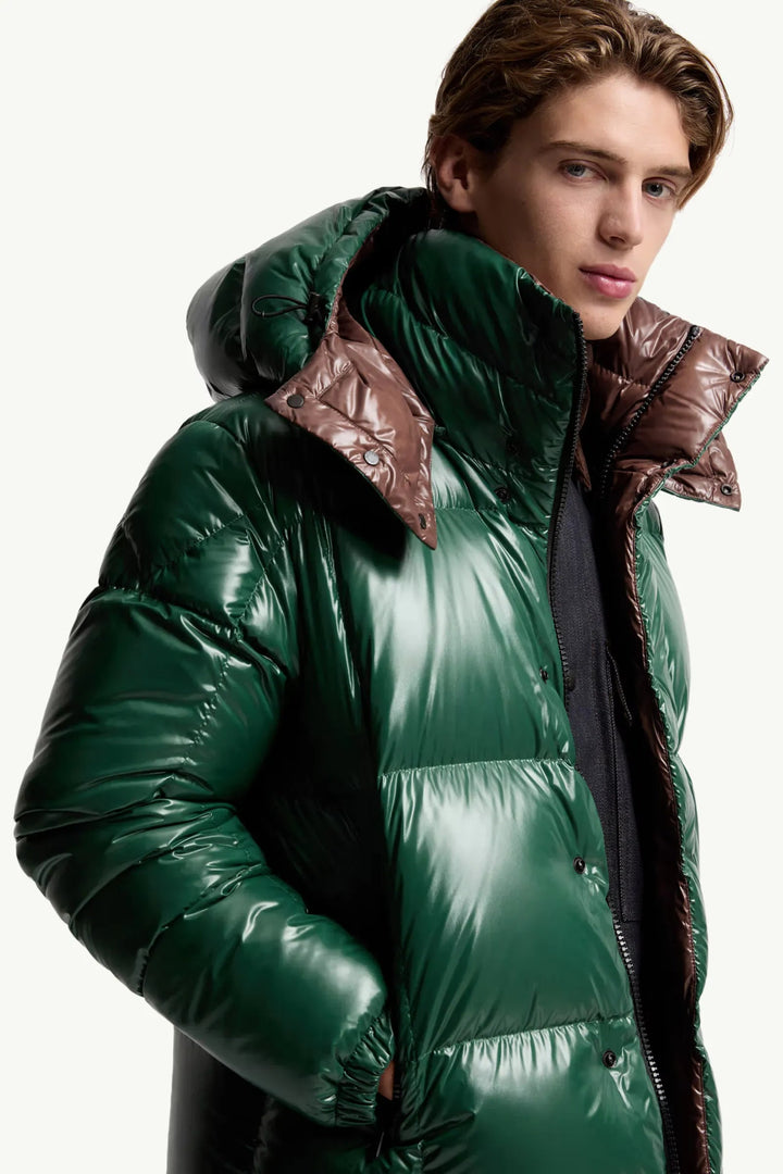 MONCLER - Doudoune courte à capuche Parana vert - Lothaire