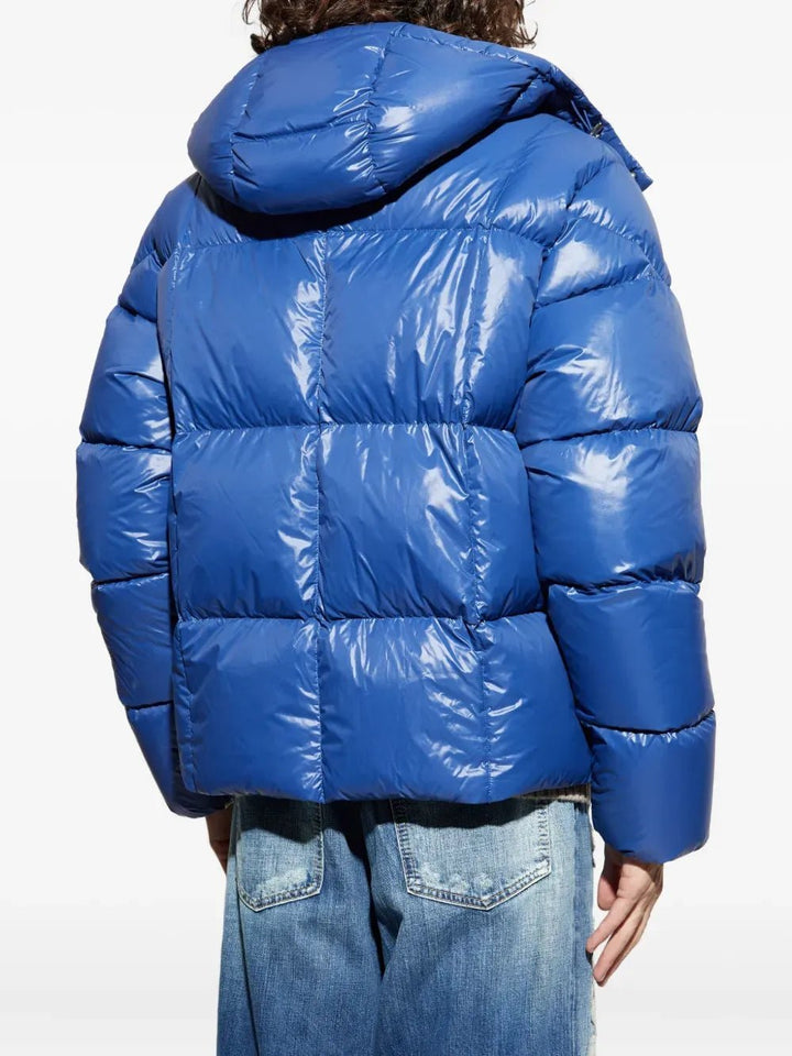 MONCLER - Doudoune courte à capuche Serfanto bleu - Lothaire