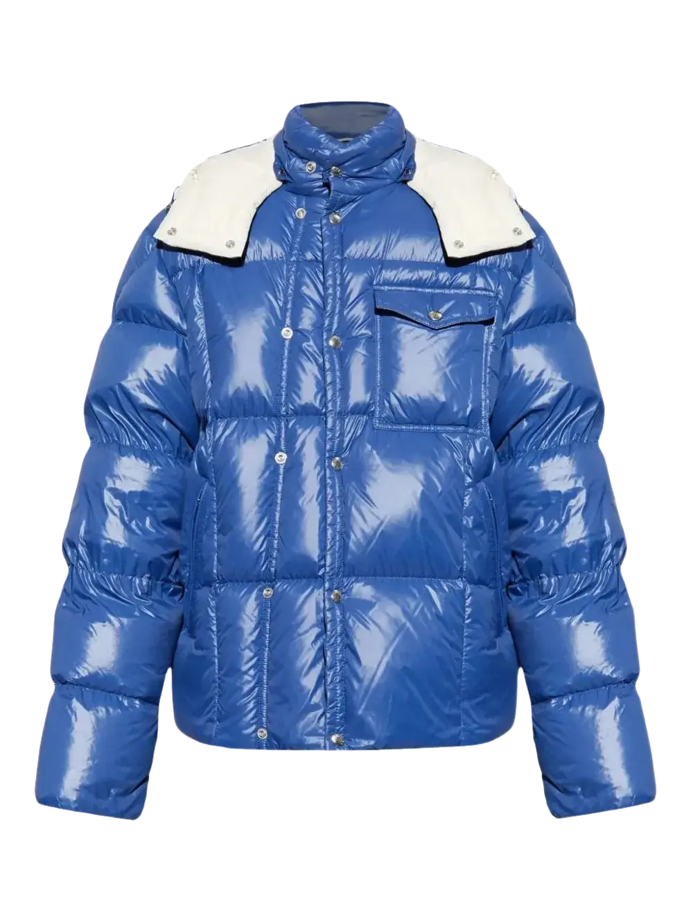 MONCLER - Doudoune courte à capuche Serfanto bleu - Lothaire