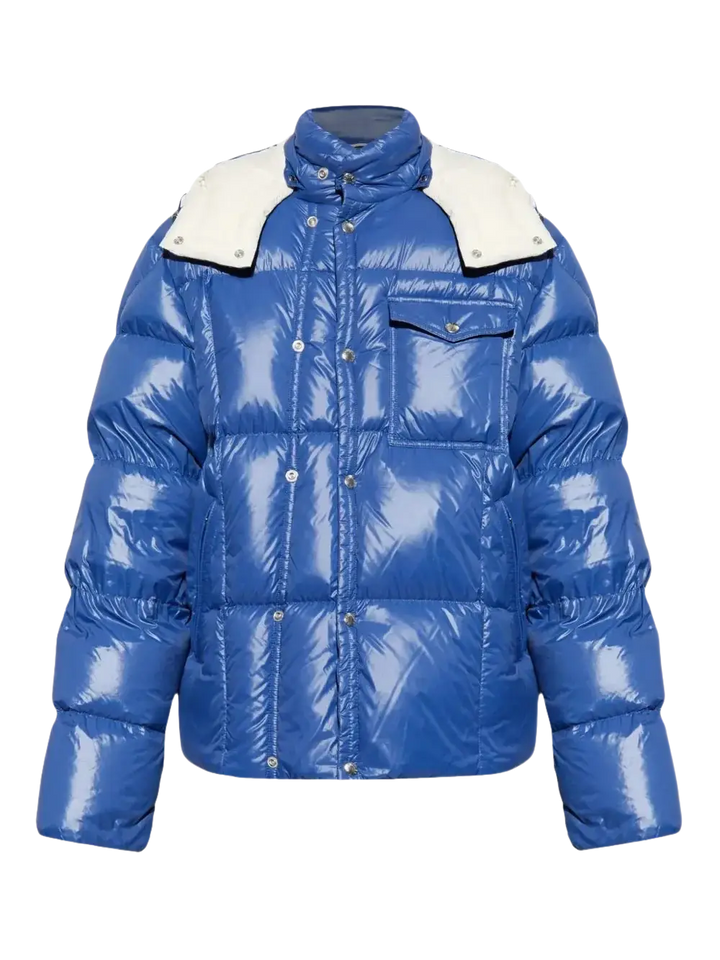 MONCLER - Doudoune courte à capuche Serfanto bleu - Lothaire