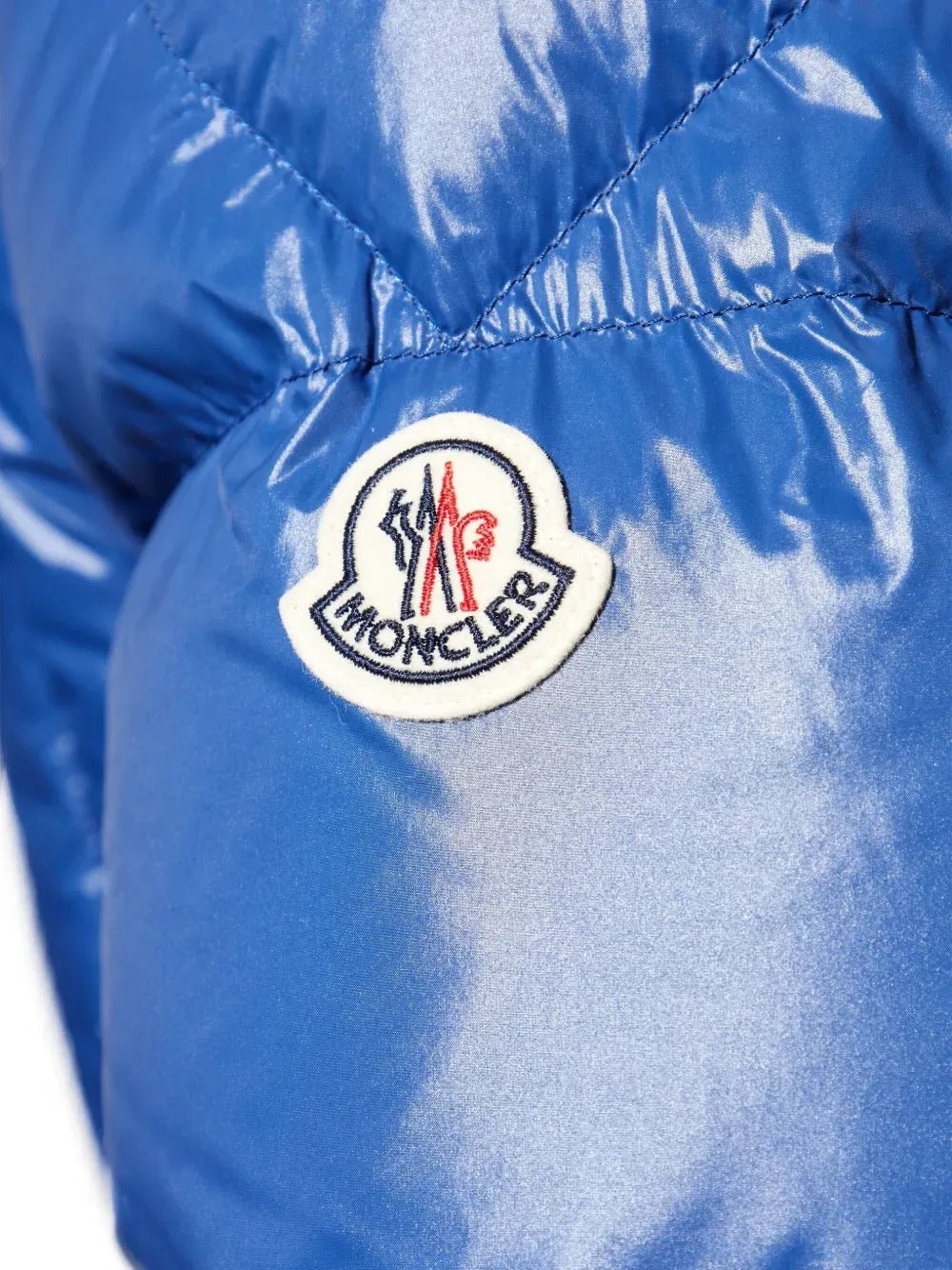 MONCLER - Doudoune courte à capuche Serfanto bleu - Lothaire