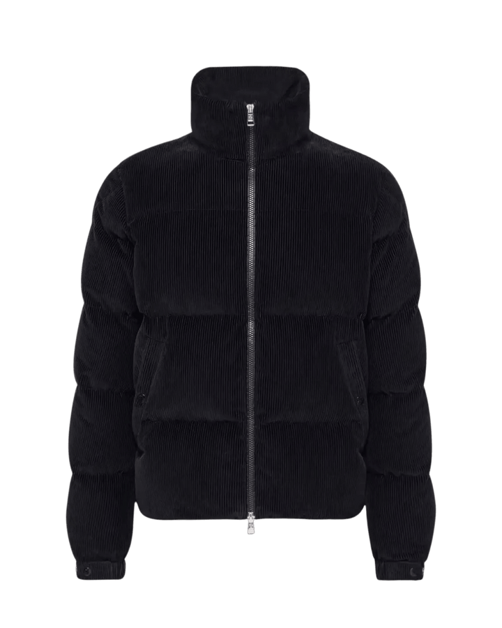 MONCLER - Doudoune courte Esparron en velours côtelé Bleu foncé - Lothaire