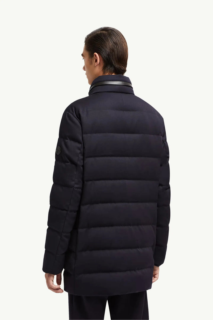 MONCLER - Doudoune longue à capuche Vallonpierre bleu marine - Lothaire