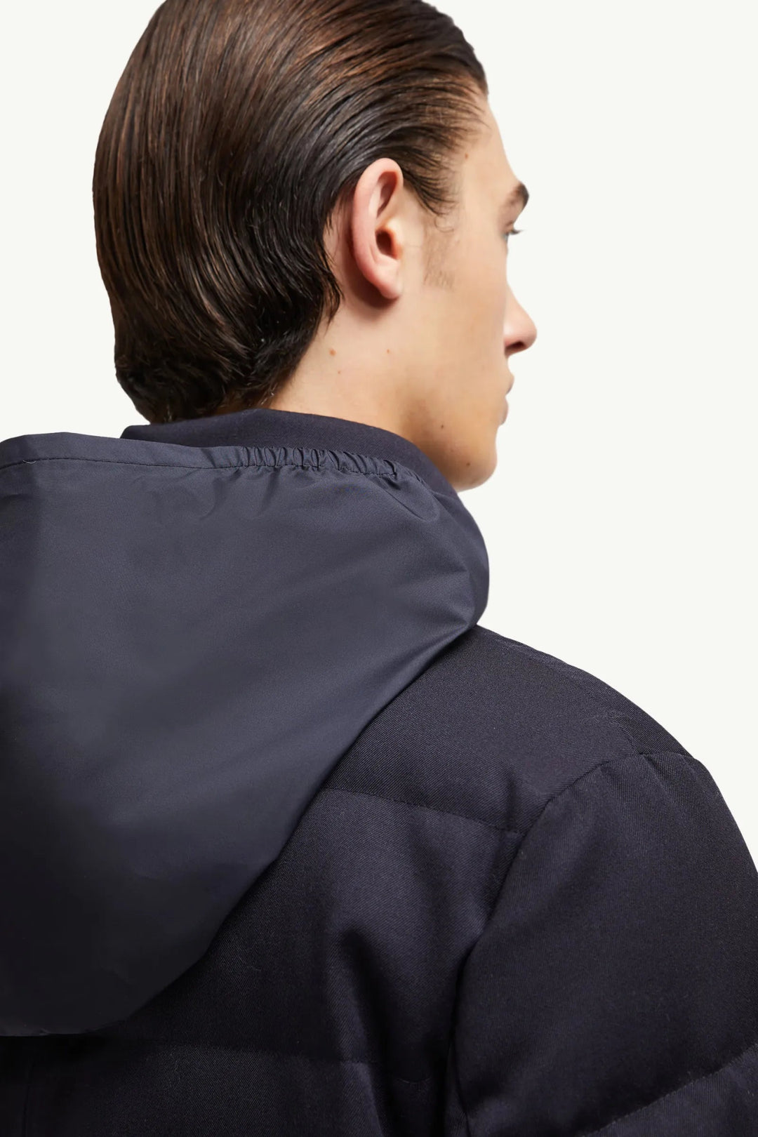 MONCLER - Doudoune longue à capuche Vallonpierre bleu marine - Lothaire