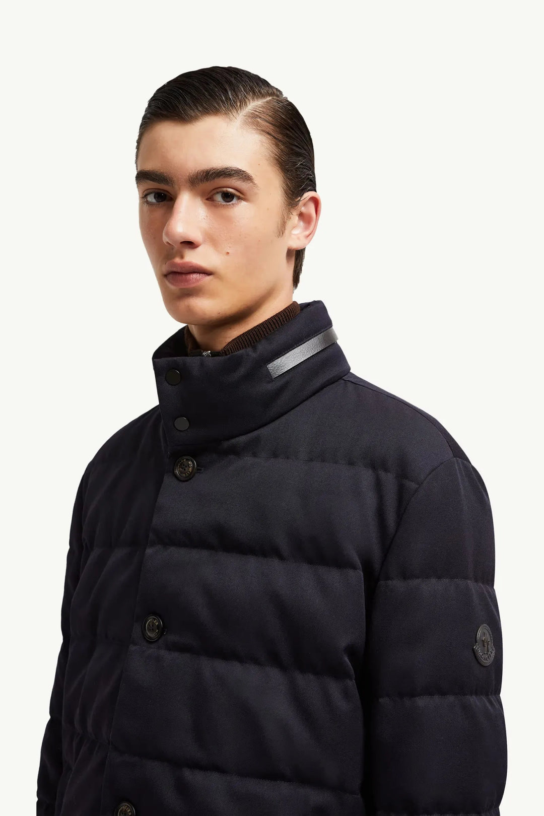 MONCLER - Doudoune longue à capuche Vallonpierre bleu marine - Lothaire