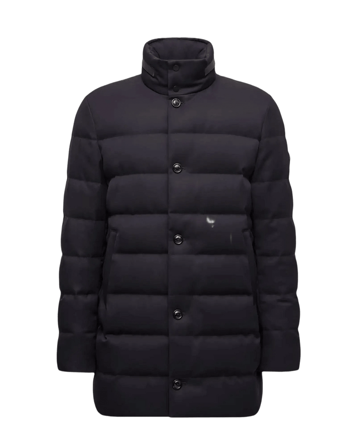 MONCLER - Doudoune longue à capuche Vallonpierre bleu marine - Lothaire