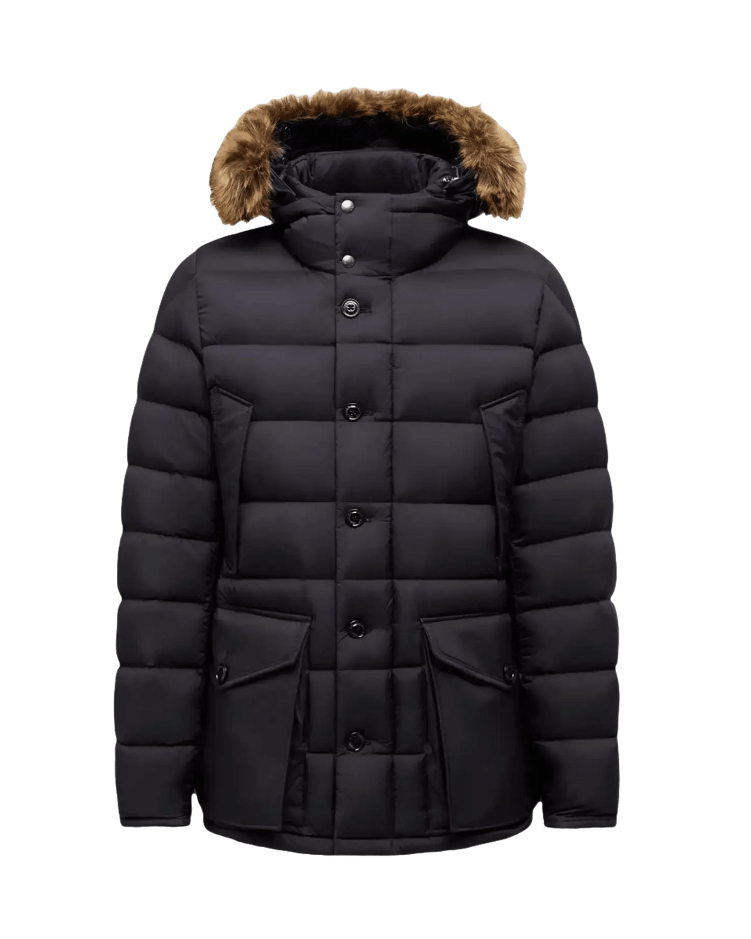 MONCLER - Doudoune mi - longue Clunye à capuche noir - Lothaire