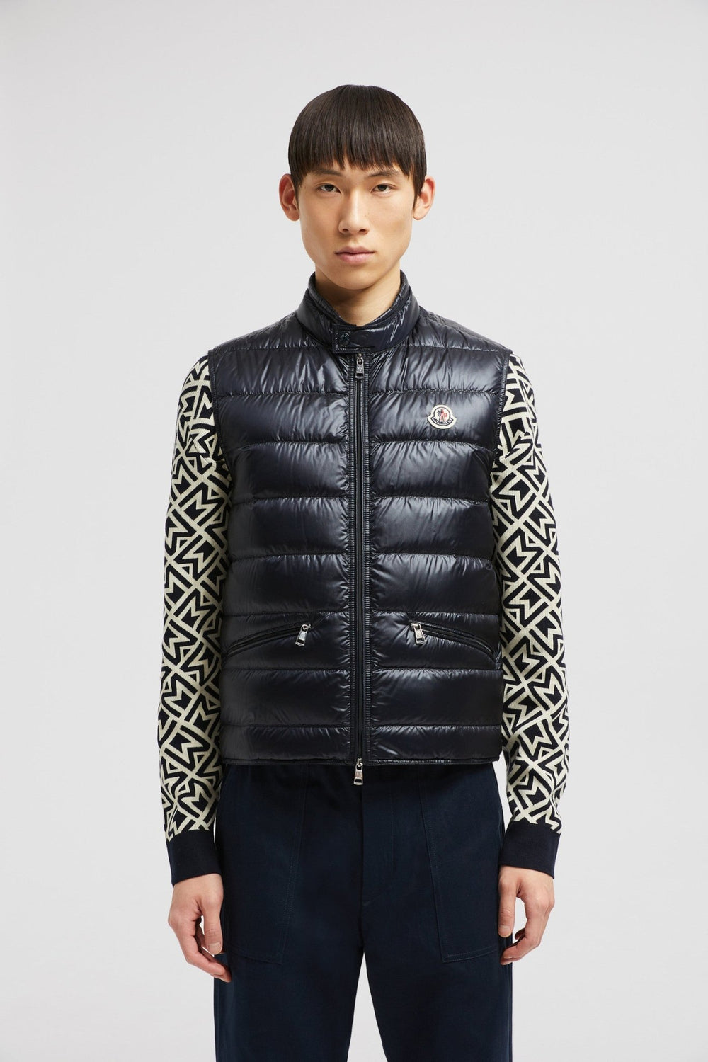MONCLER - Doudoune sans manches Gui repliable bleu marine - Lothaire