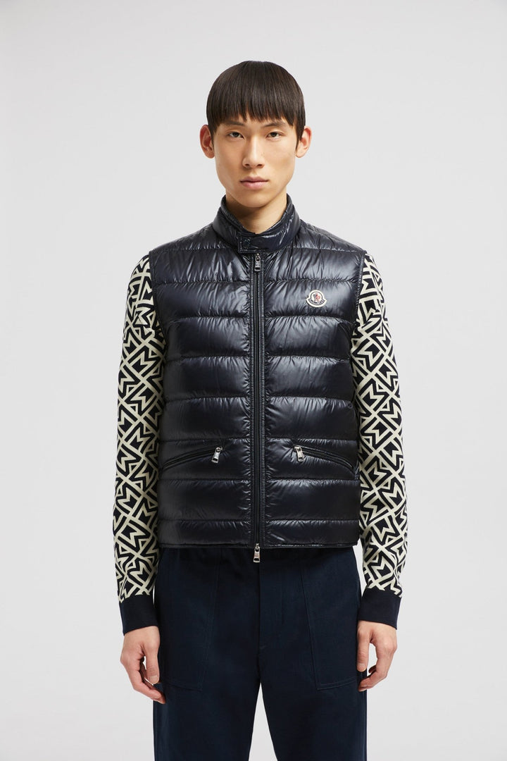 MONCLER - Doudoune sans manches Gui repliable bleu marine - Lothaire