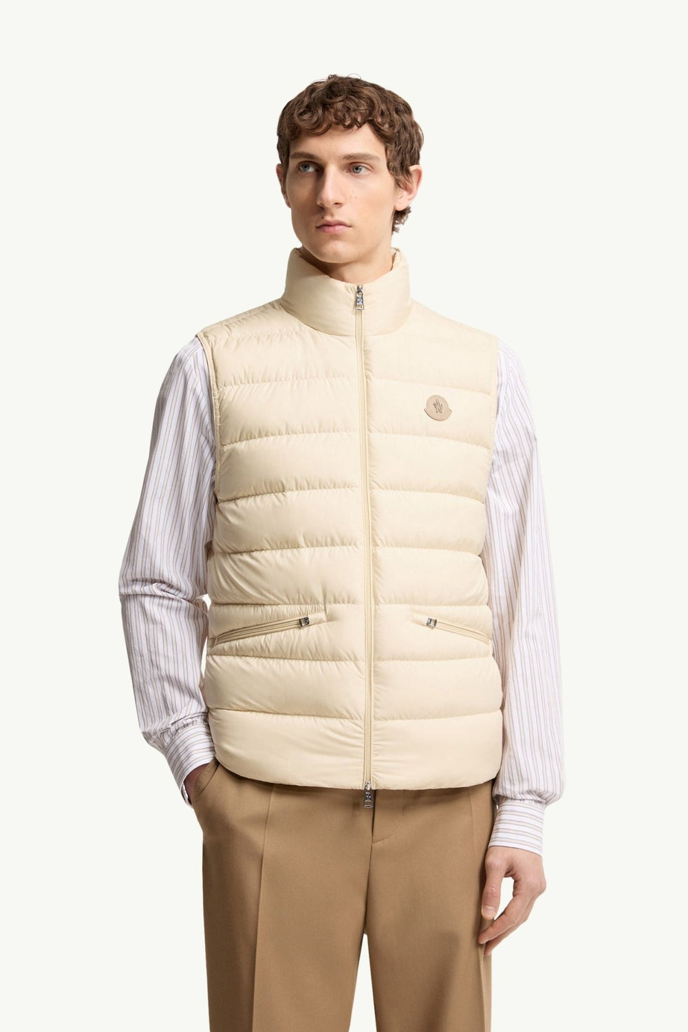 MONCLER - Doudoune sans Manches Lechtal Beige clair - Lothaire