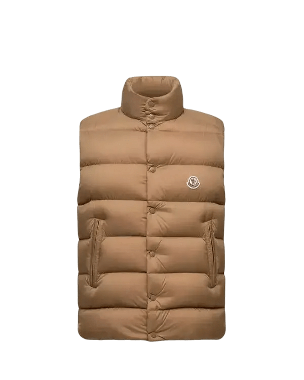 MONCLER - Doudoune sans manches Tibb open beige - Lothaire