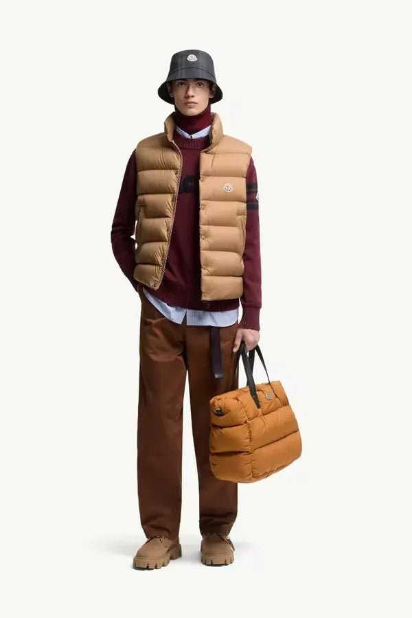 MONCLER - Doudoune sans manches Tibb open beige - Lothaire