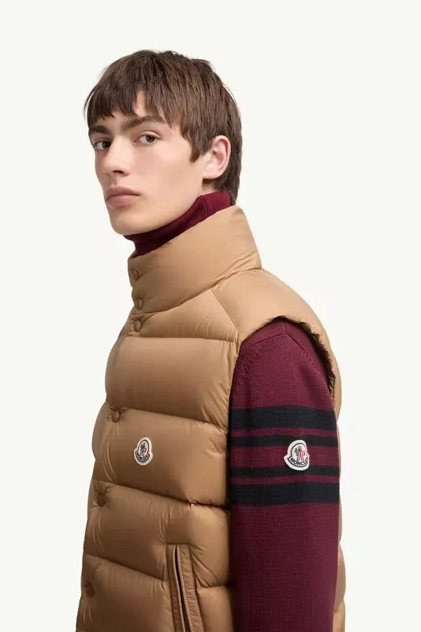 MONCLER - Doudoune sans manches Tibb open beige - Lothaire