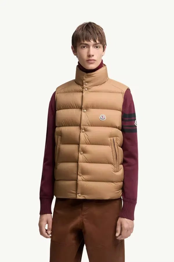 MONCLER - Doudoune sans manches Tibb open beige - Lothaire