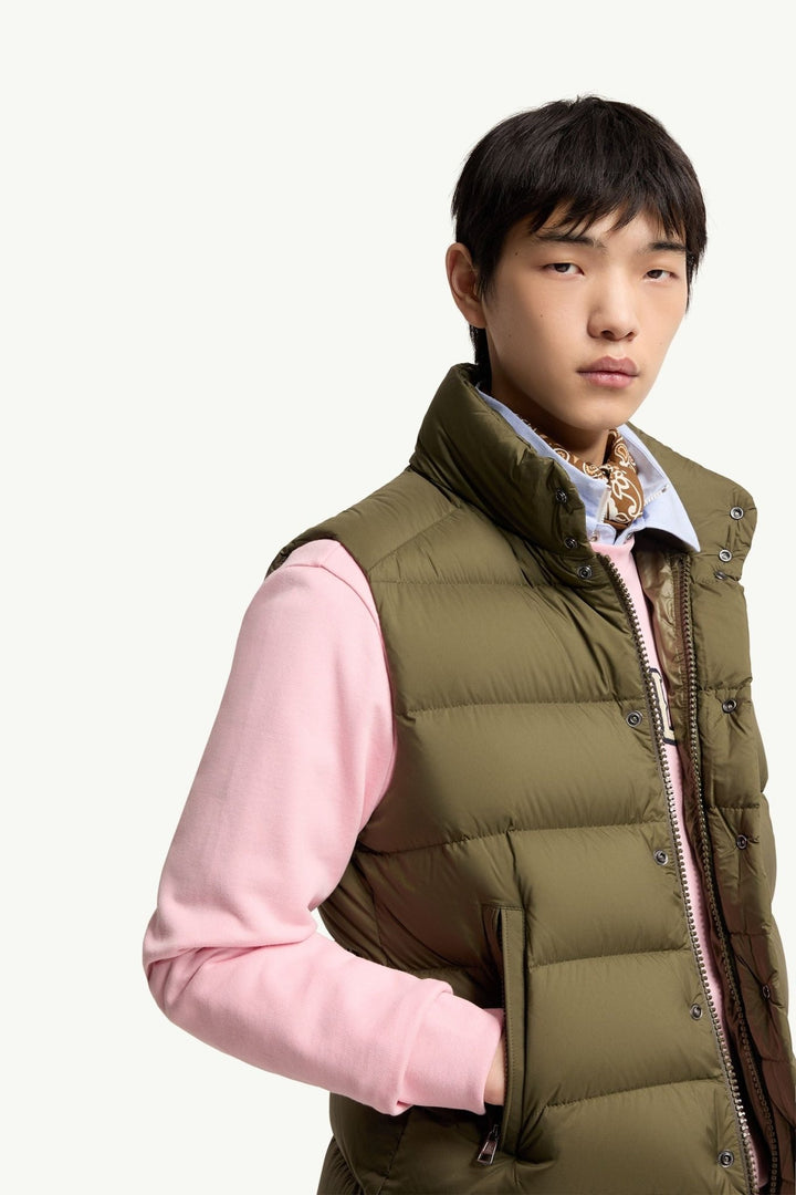 MONCLER – Doudoune sans manches Tibb Vert olive - Lothaire