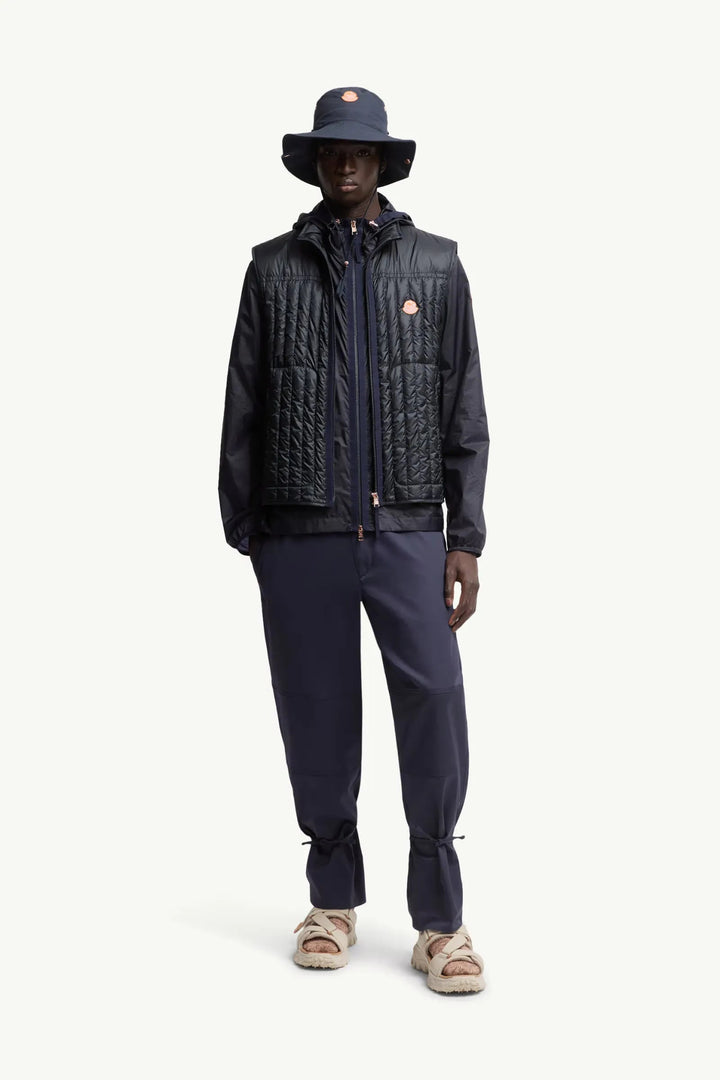 MONCLER GENIUS - Pantalon en gabardine de coton Moncler x Gilga Farm by Donald Glover bleu - Lothaire