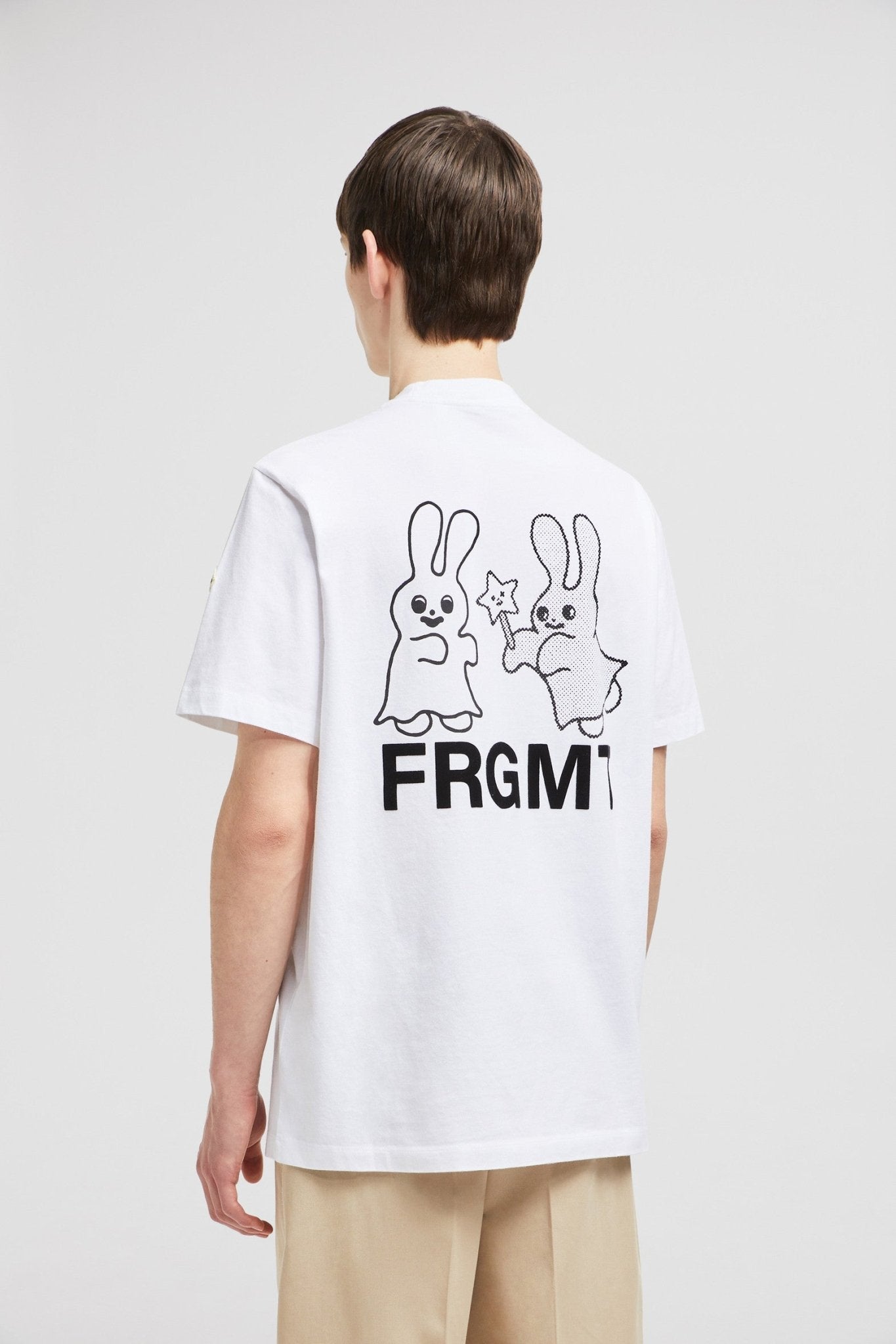 MONCLER GENIUS - T-shirt en coton à logo dessiné Moncler x FRGMT