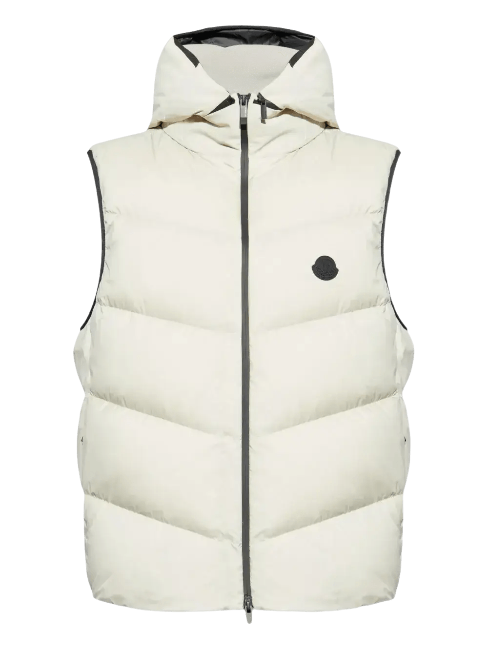 MONCLER - Gilet Guersac à capuche beige - Lothaire