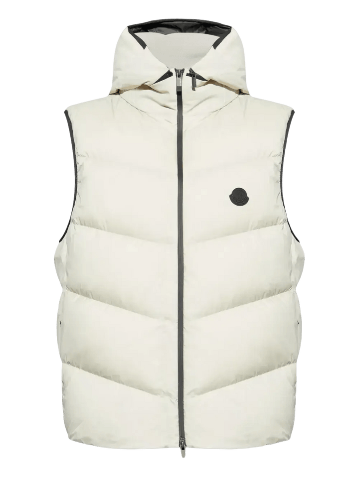 MONCLER - Gilet Guersac à capuche beige - Lothaire