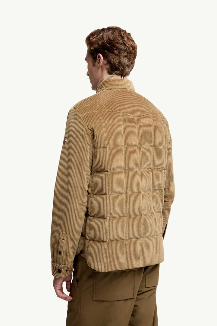 MONCLER GRENOBLE - Doudoune - chemise Gelt côtelée marron stone - Lothaire