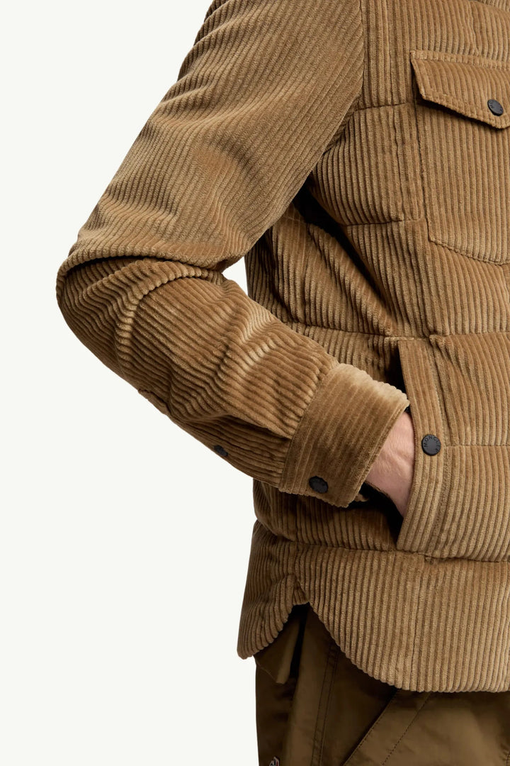 MONCLER GRENOBLE - Doudoune - chemise Gelt côtelée marron stone - Lothaire