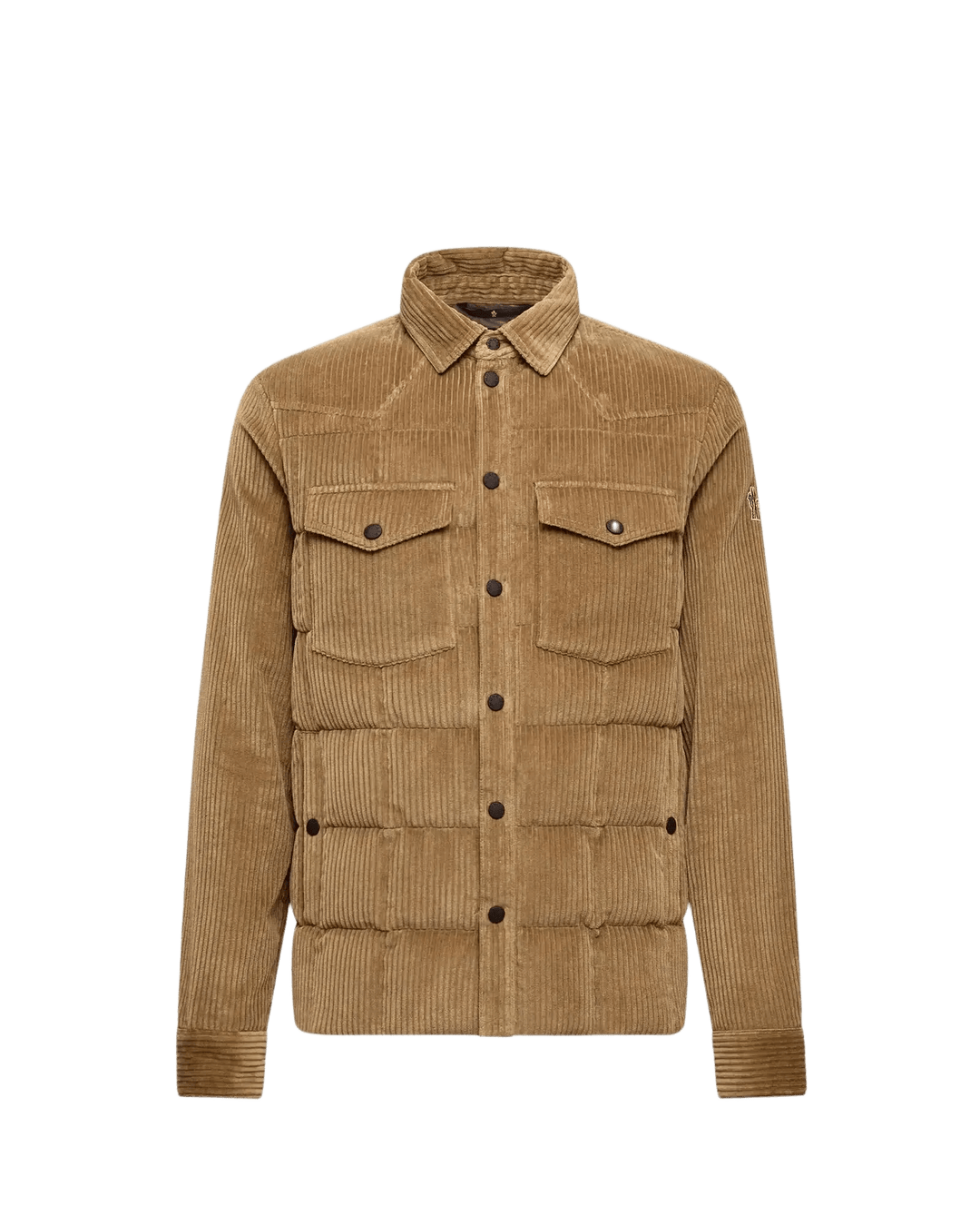 MONCLER GRENOBLE - Doudoune - chemise Gelt côtelée marron stone - Lothaire
