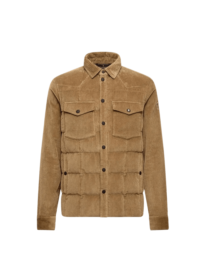 MONCLER GRENOBLE - Doudoune - chemise Gelt côtelée marron stone - Lothaire